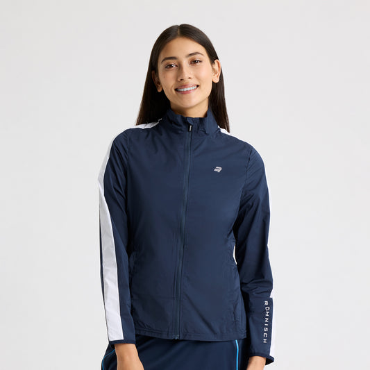 Rohnisch Ladies Ultralight Packable Golf Jacket in Navy