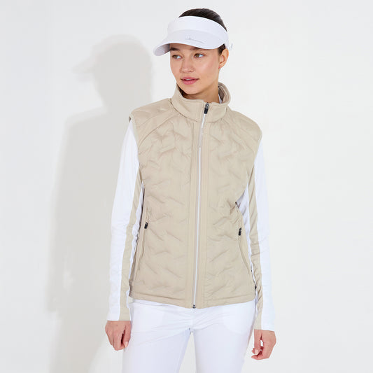 Abacus Ladies Quilted Gilet with Stretch Side Panels