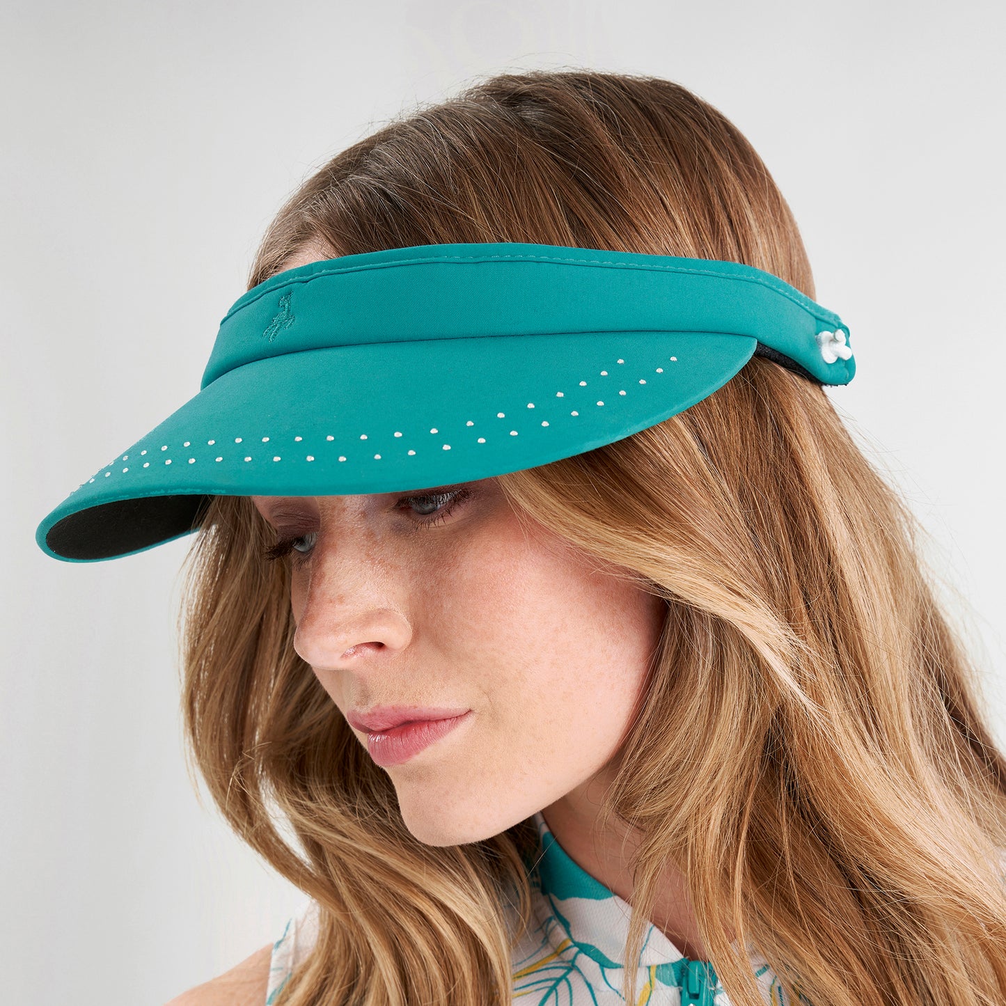 Green Lamb Ladies Diamanté Visor with Adjustable Fit