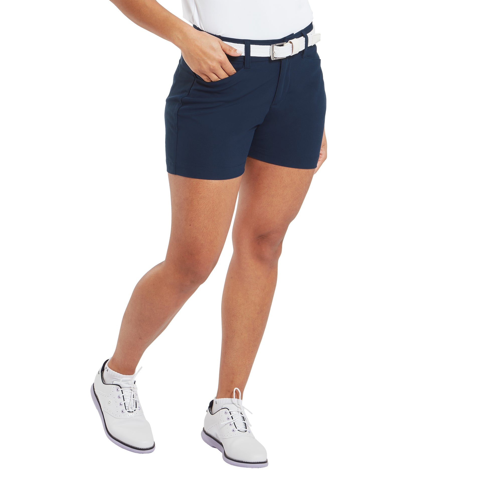  FootJoy Womens Shorter Length Golf Shorts in Navy