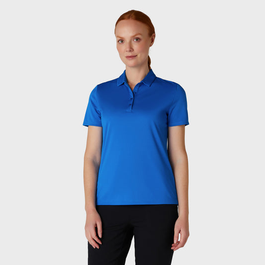 Callaway Ladies Skydiver Blue Short Sleeve Polo with UV Block Protection