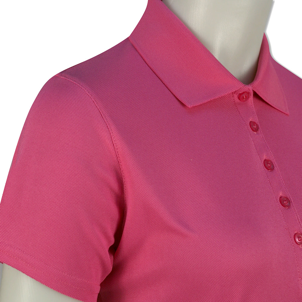 Glenmuir Ladies Short Sleeve Pique Polo with Stretch & UPF50+ in Hot Pink