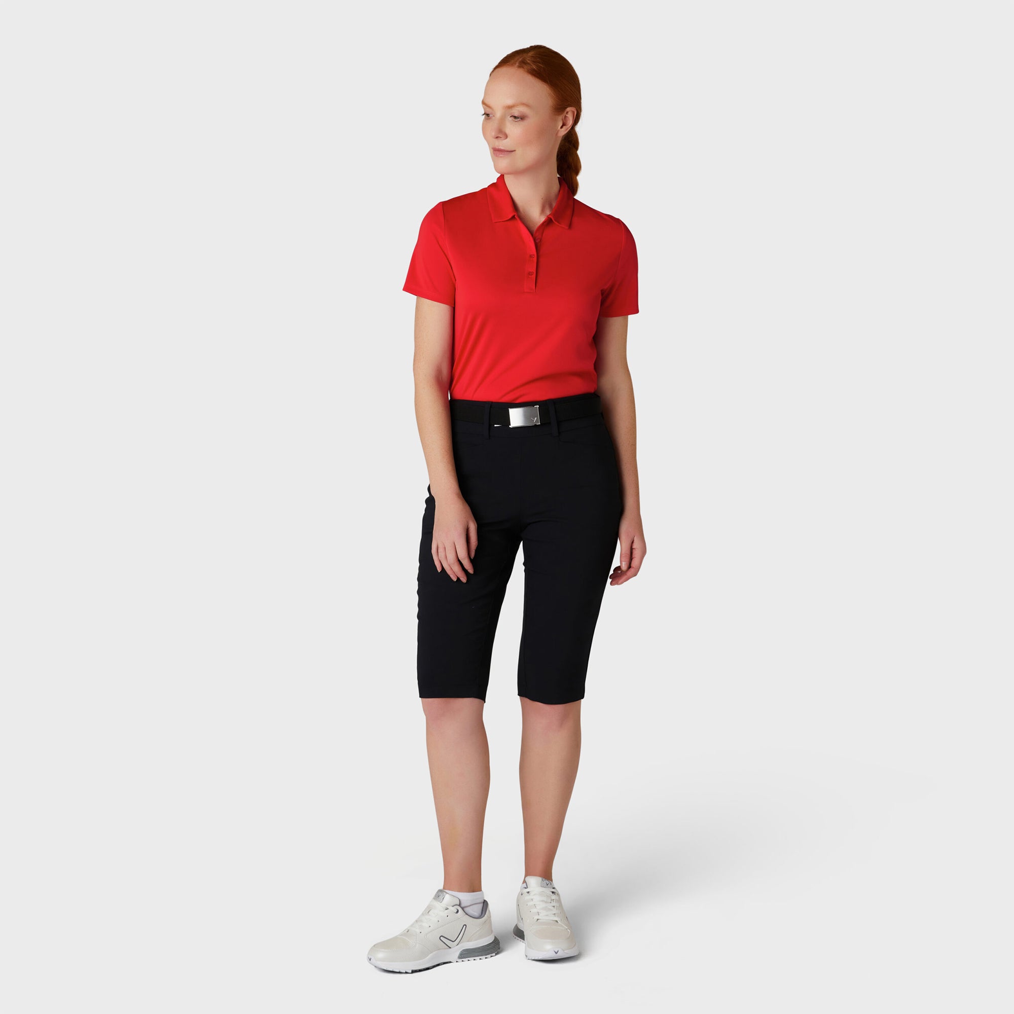 Callaway Ladies True Red Short Sleeve Polo with UV Block Protection GolfGarb