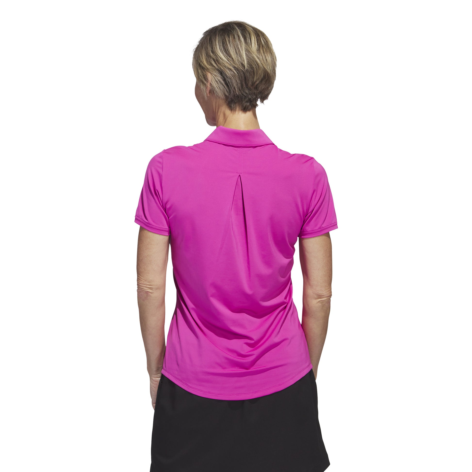 adidas Ladies Short Sleeve Golf Polo in Lucid Fuchsia