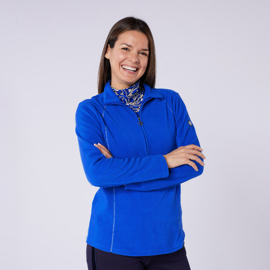 Swing Out Sister Ultra-Soft 1/4 Zip Fleece with Silver Thread Contour Seams