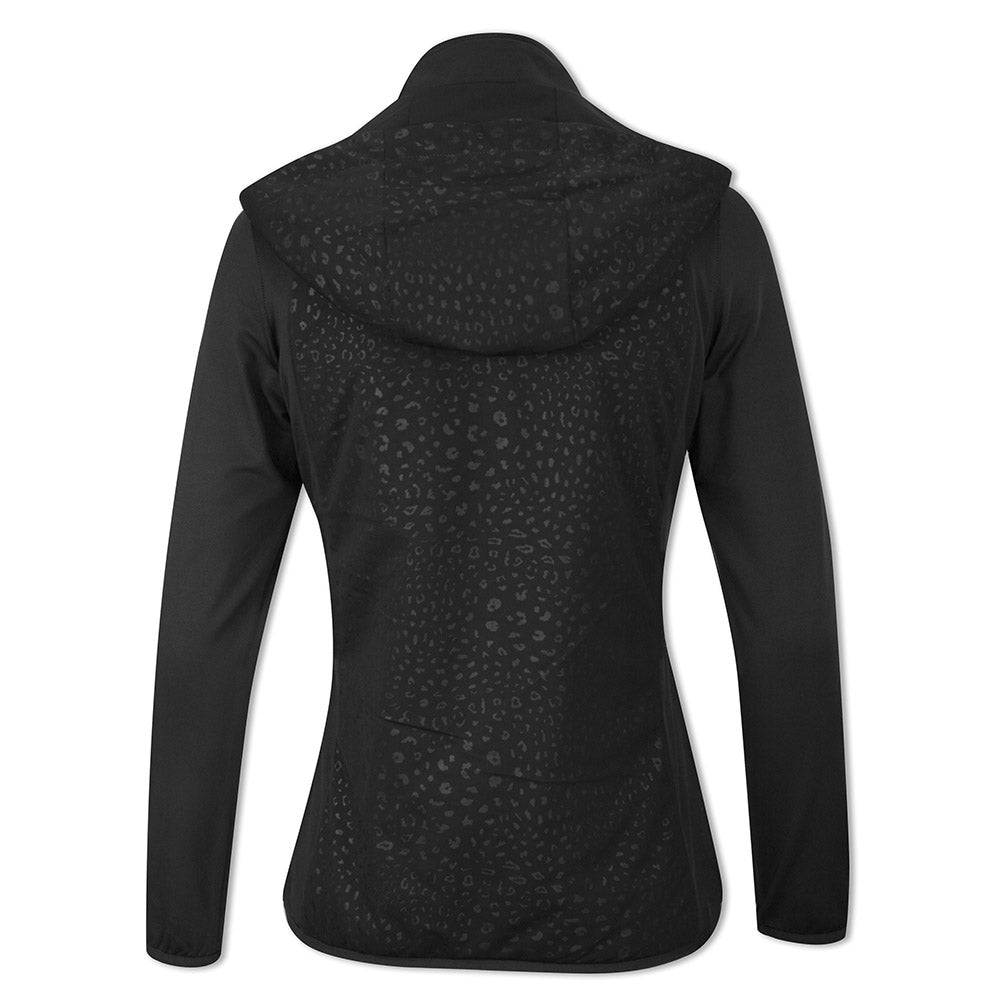 Glenmuir Ladies Black Hooded Hybrid Jacket - Feminine Style & Performance for Every Round