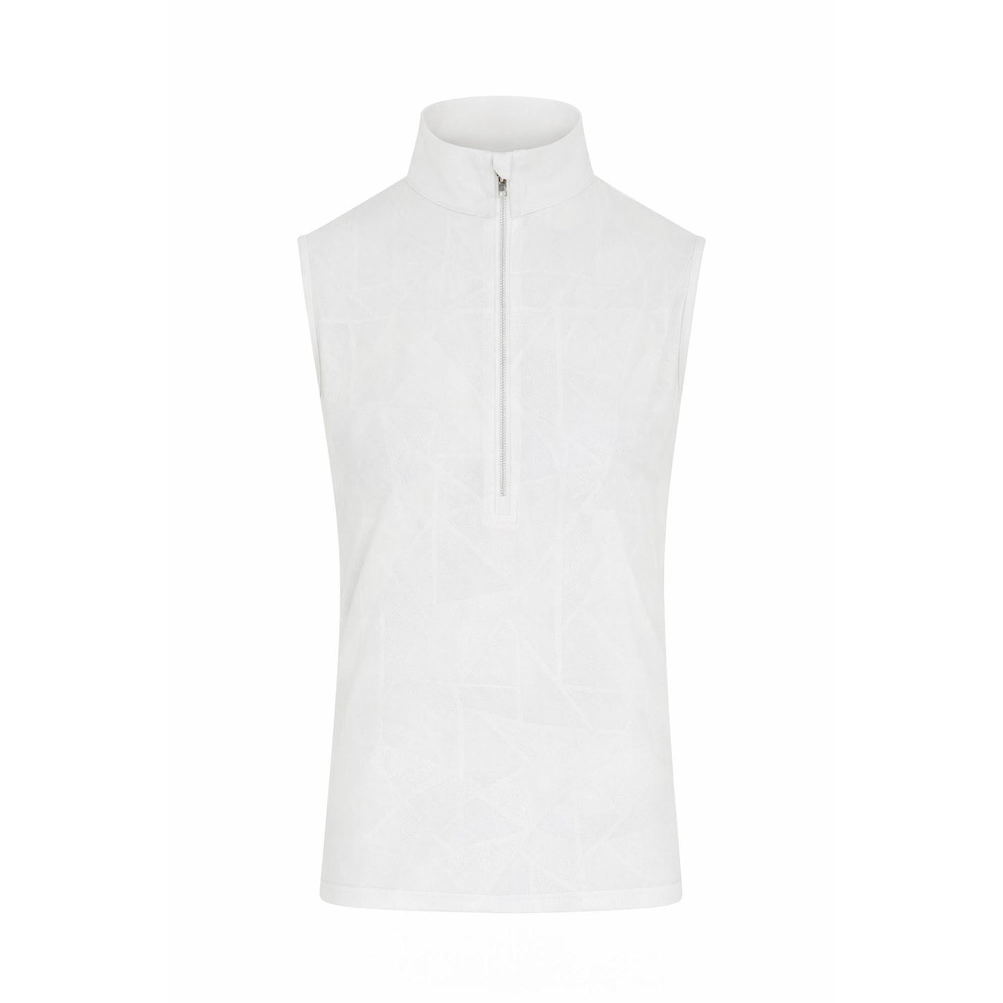 Swing Out Sister Ladies Sleeveless Polo Elegant Ladies Polo with Zip Neck – A Stylish Staple for Every Season