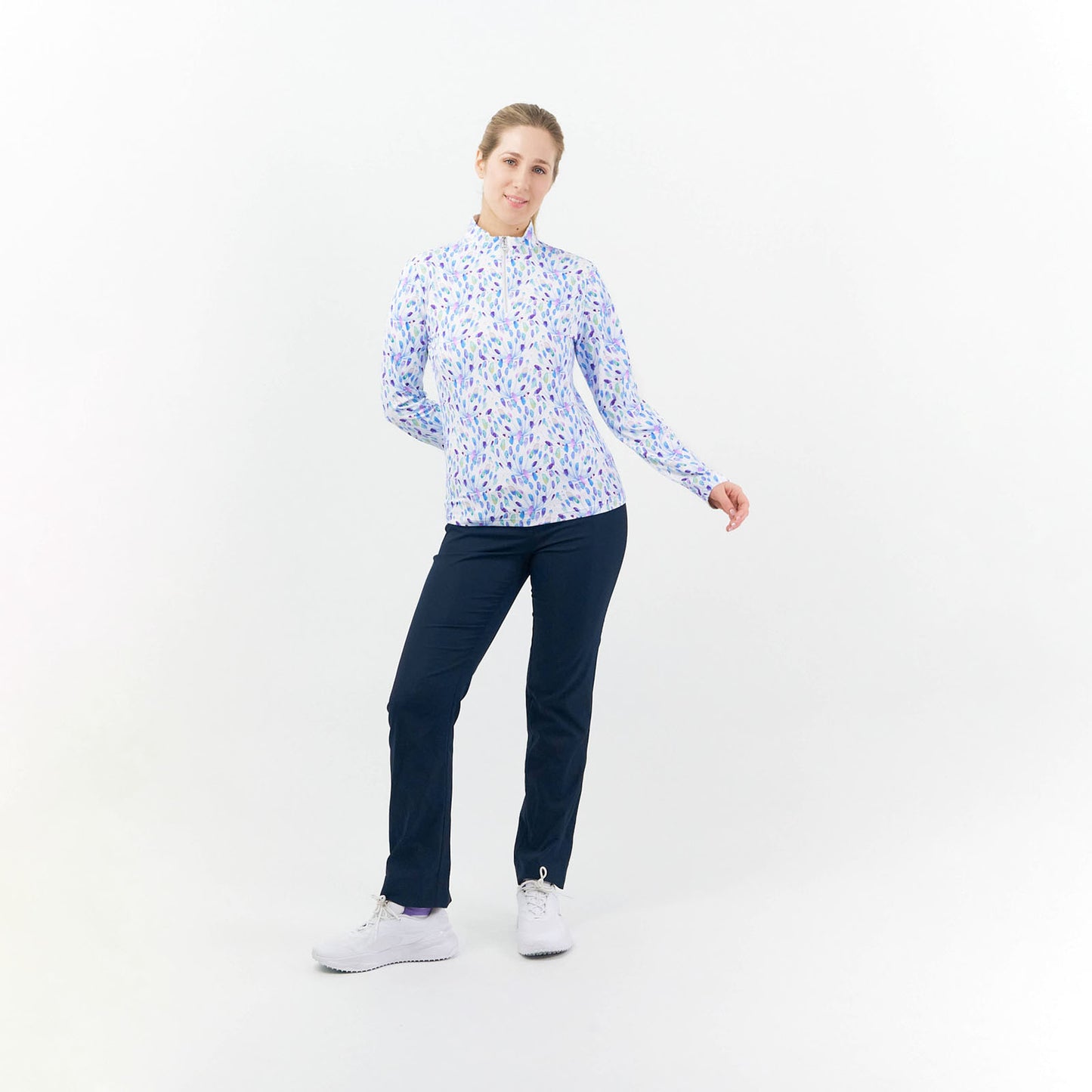 Pure Ladies Long Sleeve Top in Opal Wish Print with Sun Protection