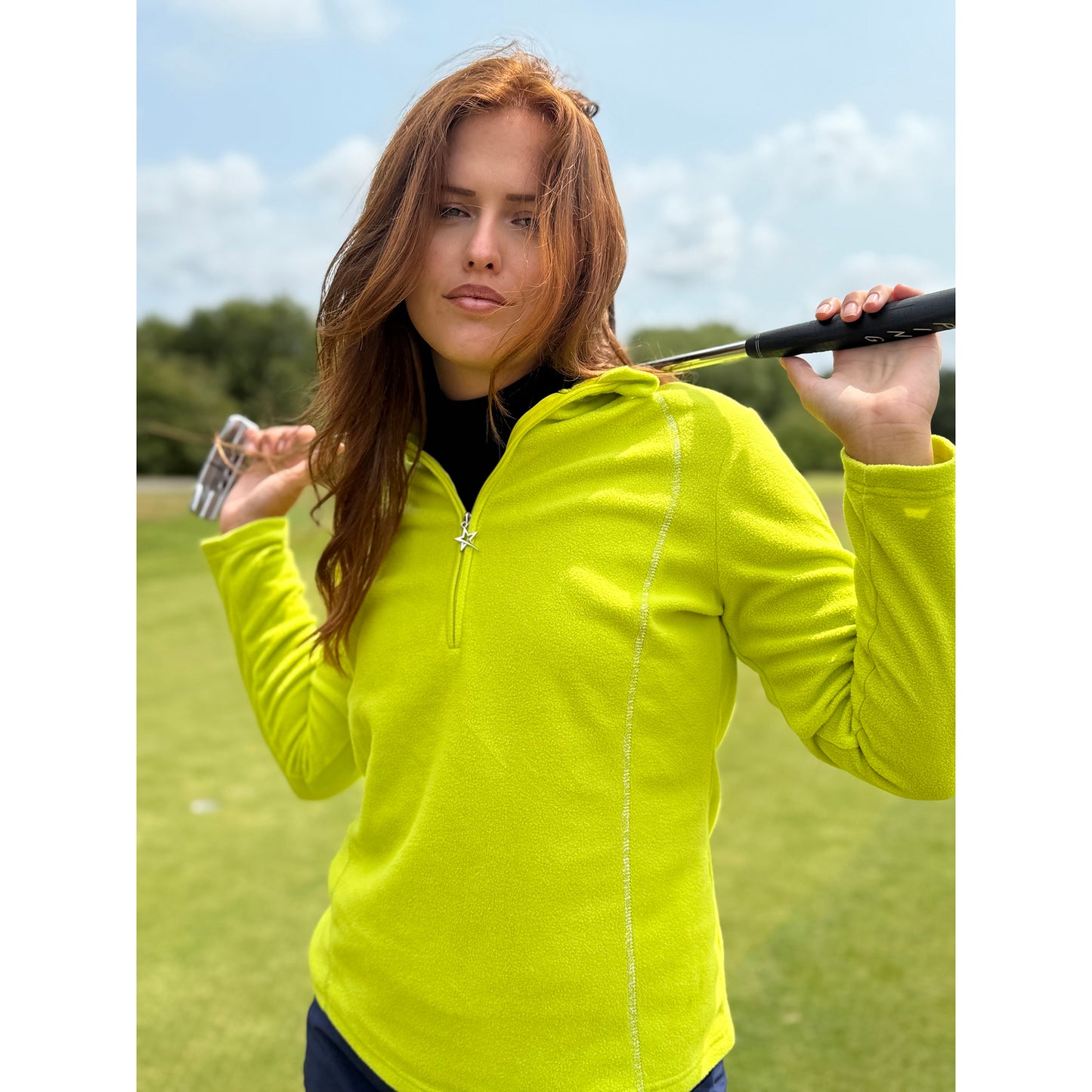 Swing Out Sister Ultra-Soft 1/4 Zip Fleece with Silver Thread Contour Seams