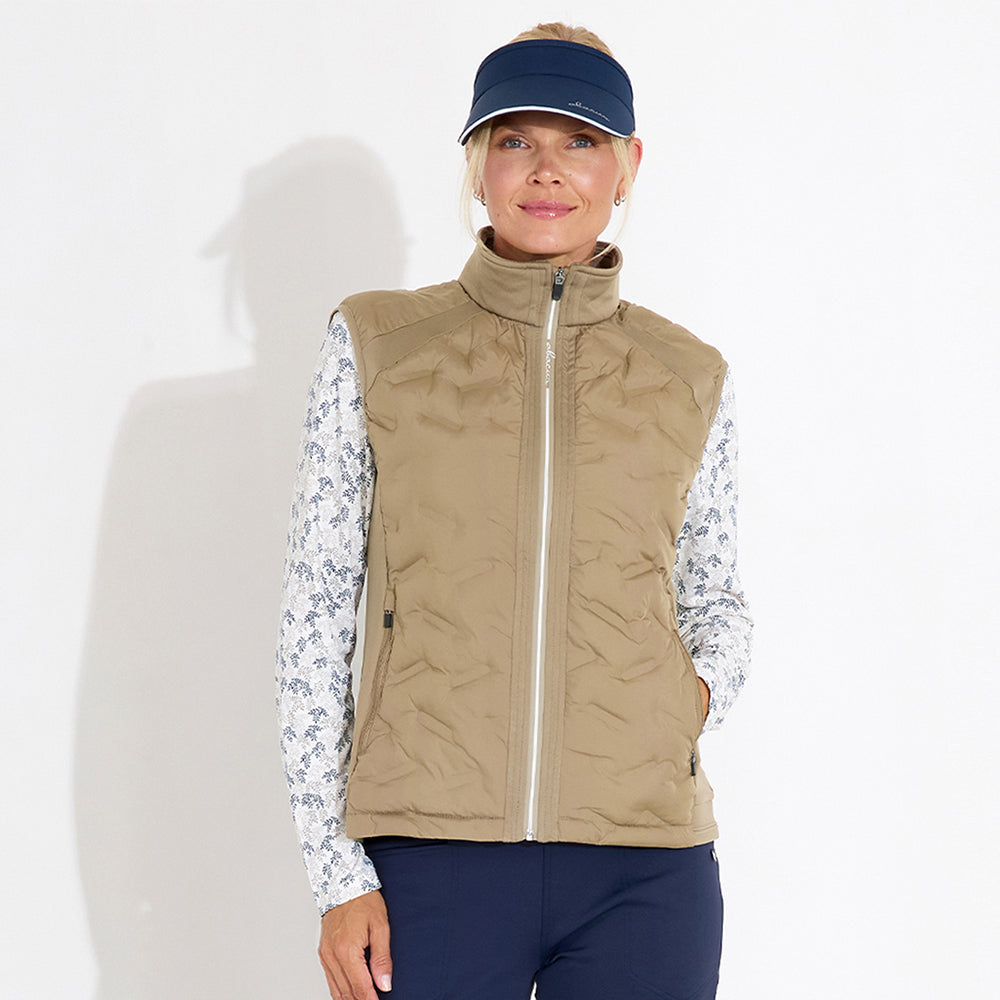 Abacus Ladies Quilted Gilet with Stretch Side Panels