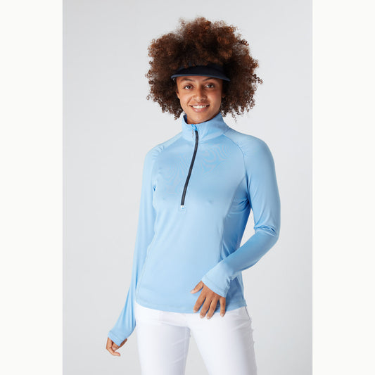 Swing Out Sister Ladies Zip-Neck Mid-Layer Top