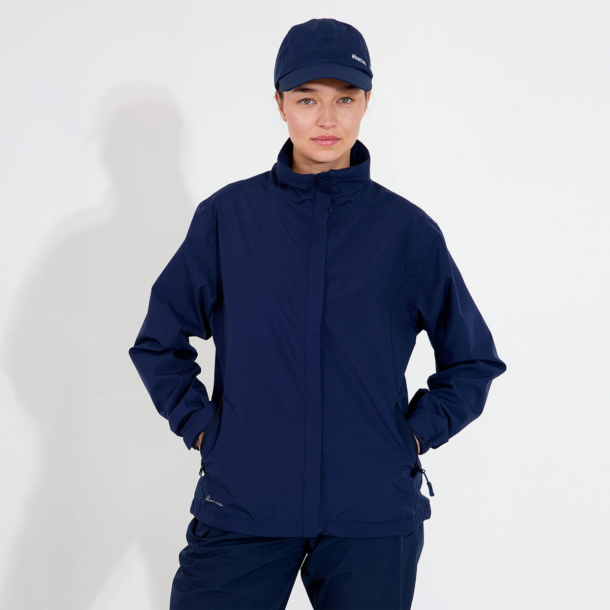 Abacus Ladies Stretch Rain Jacket in Navy