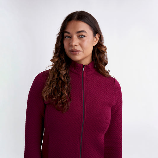 Green Lamb Ladies Full-Zip Textured Jacket