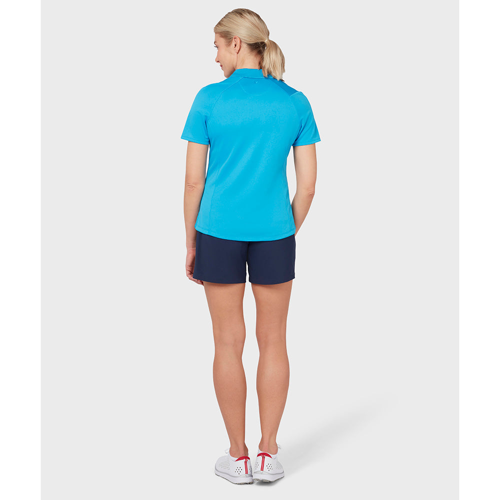 Callaway Ladies Short Sleeve Swing Tech Polo with Opti-Dri in Spring Break Blue