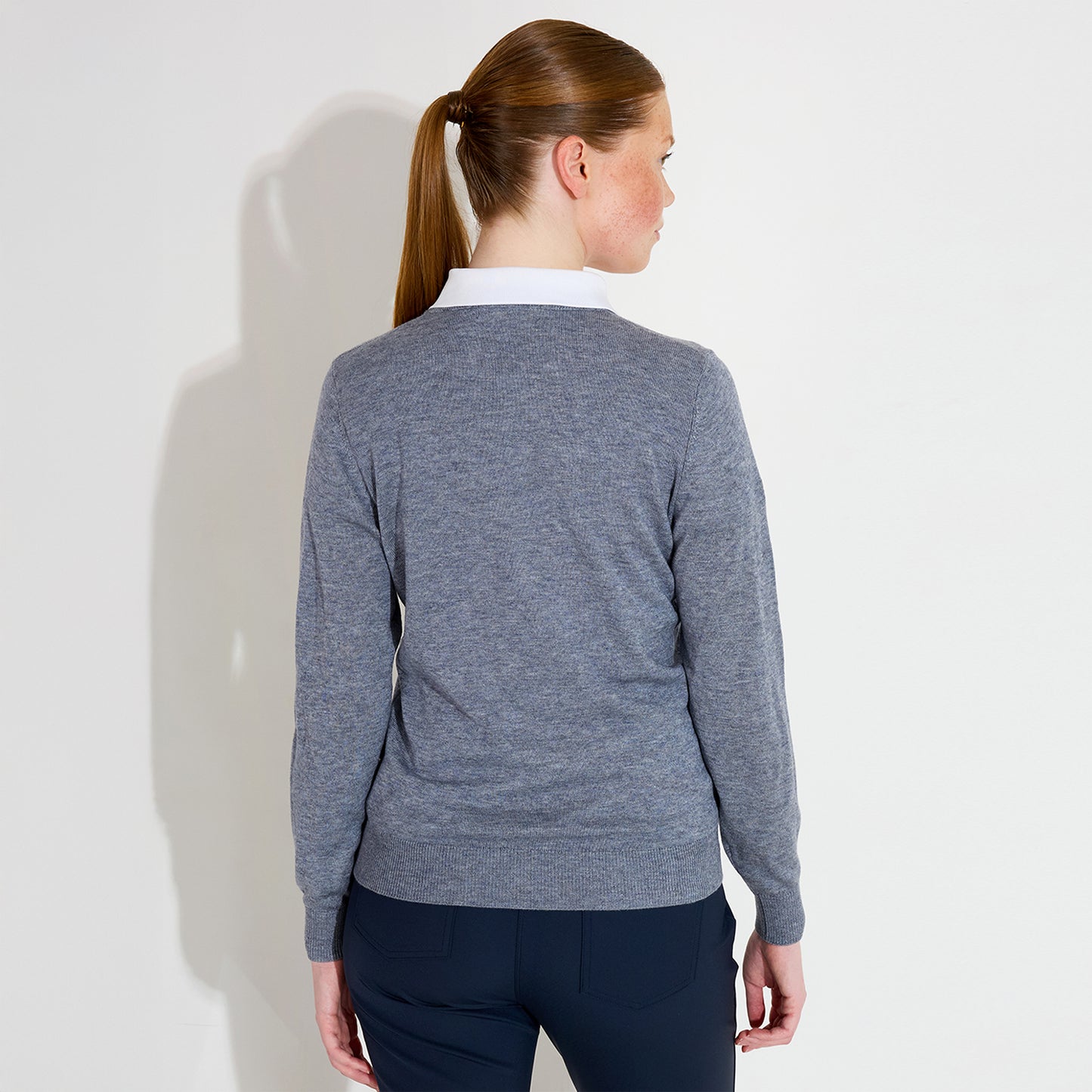 Abacus Ladies Merino Blend V-Neck Pullover
