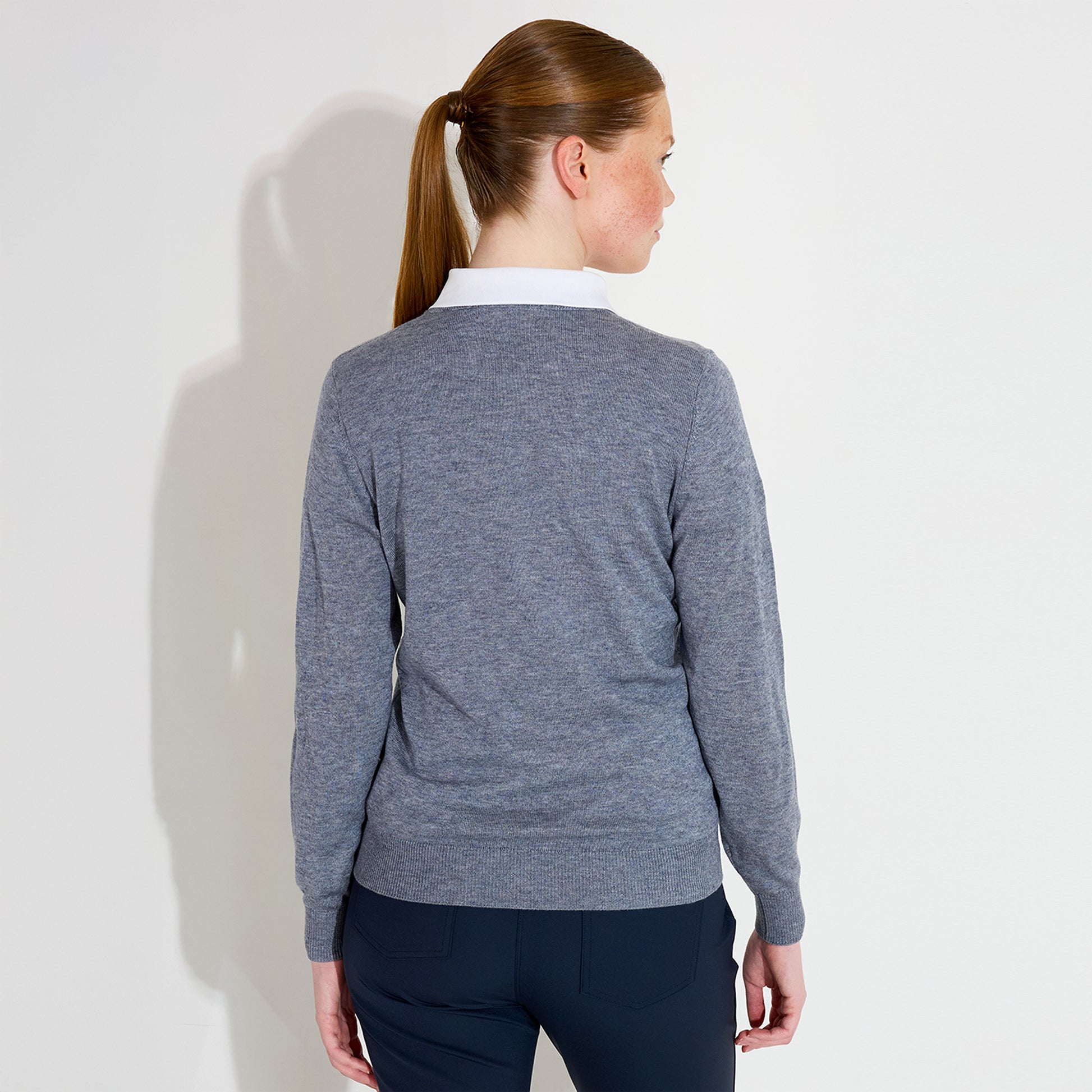 Abacus Ladies Merino Blend V-Neck Pullover