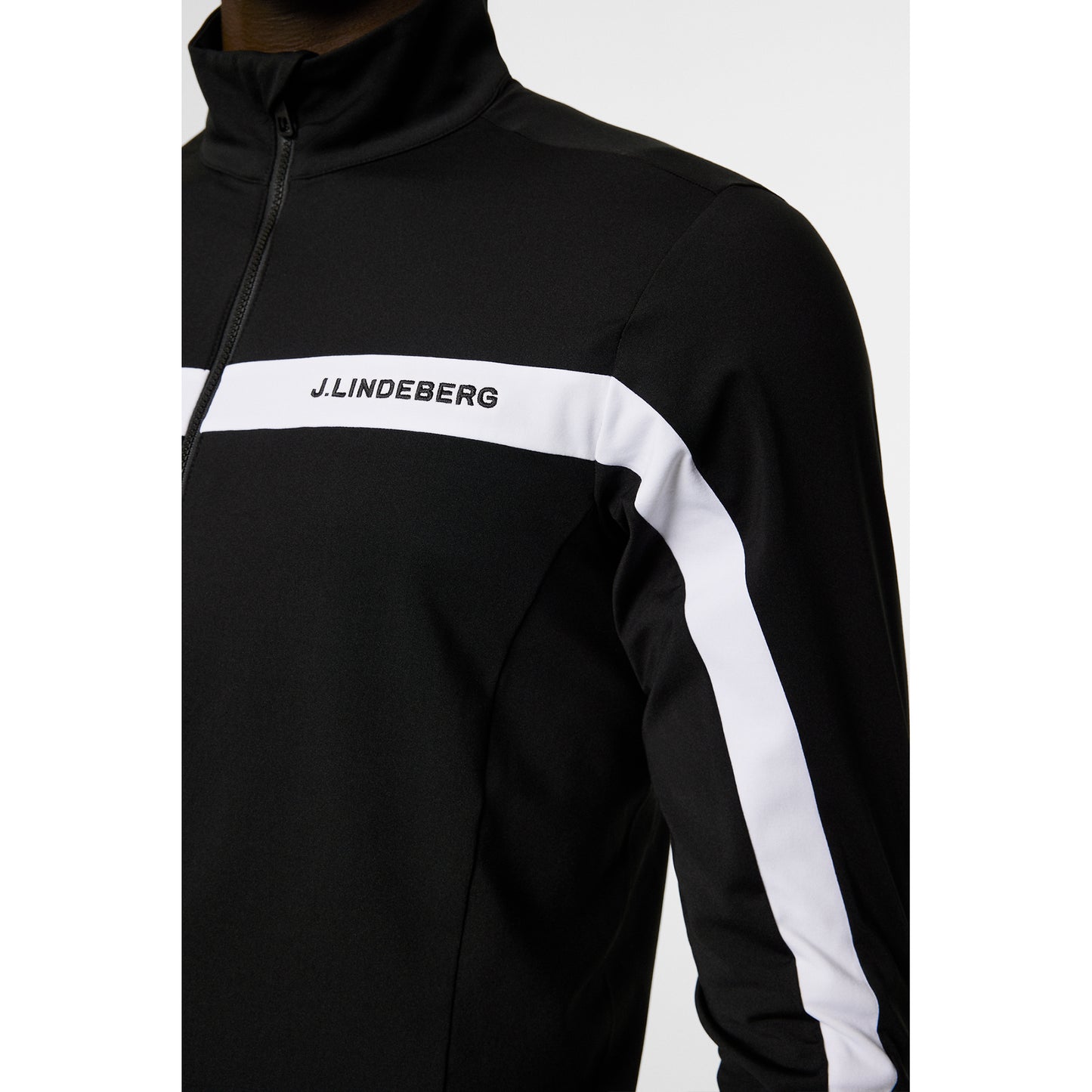 J.Lindeberg Mens Black Mid-Layer Jacket with Contrast Panels
