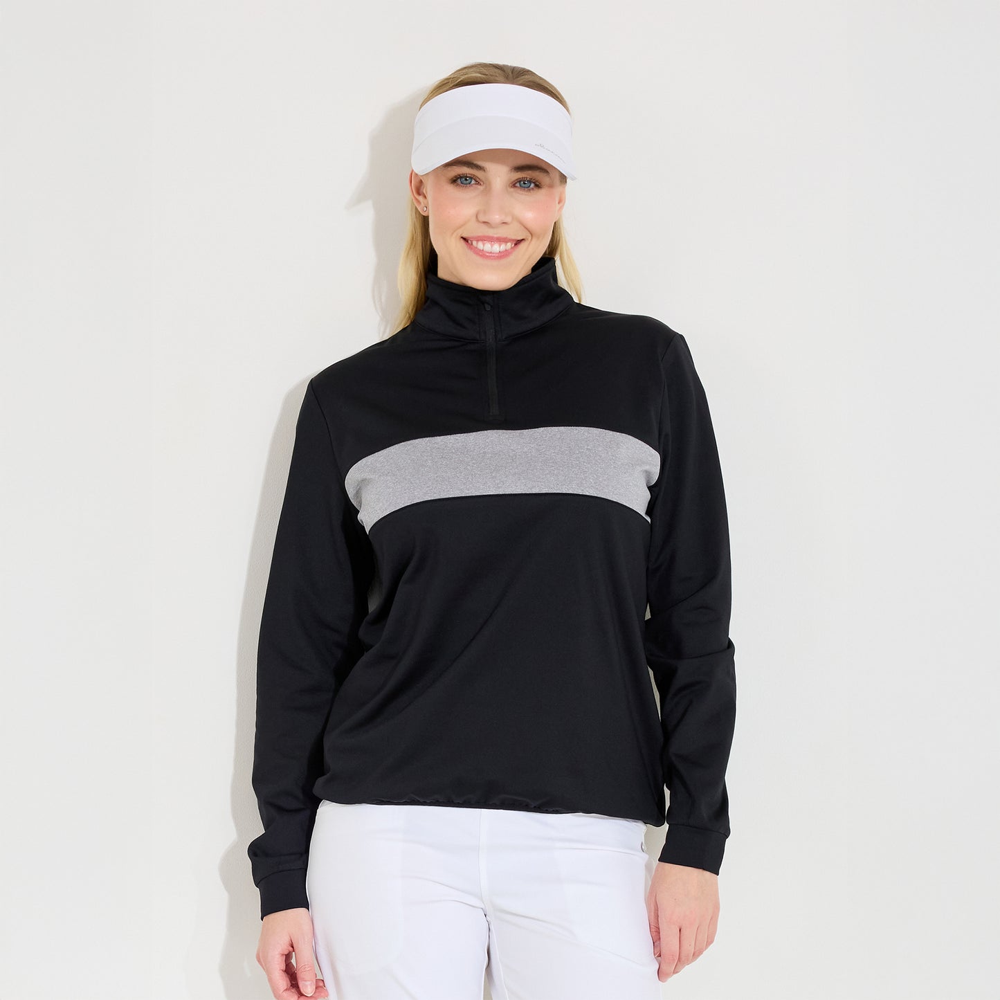 Abacus Ladies Colour Block Mid-Layer Top in Black