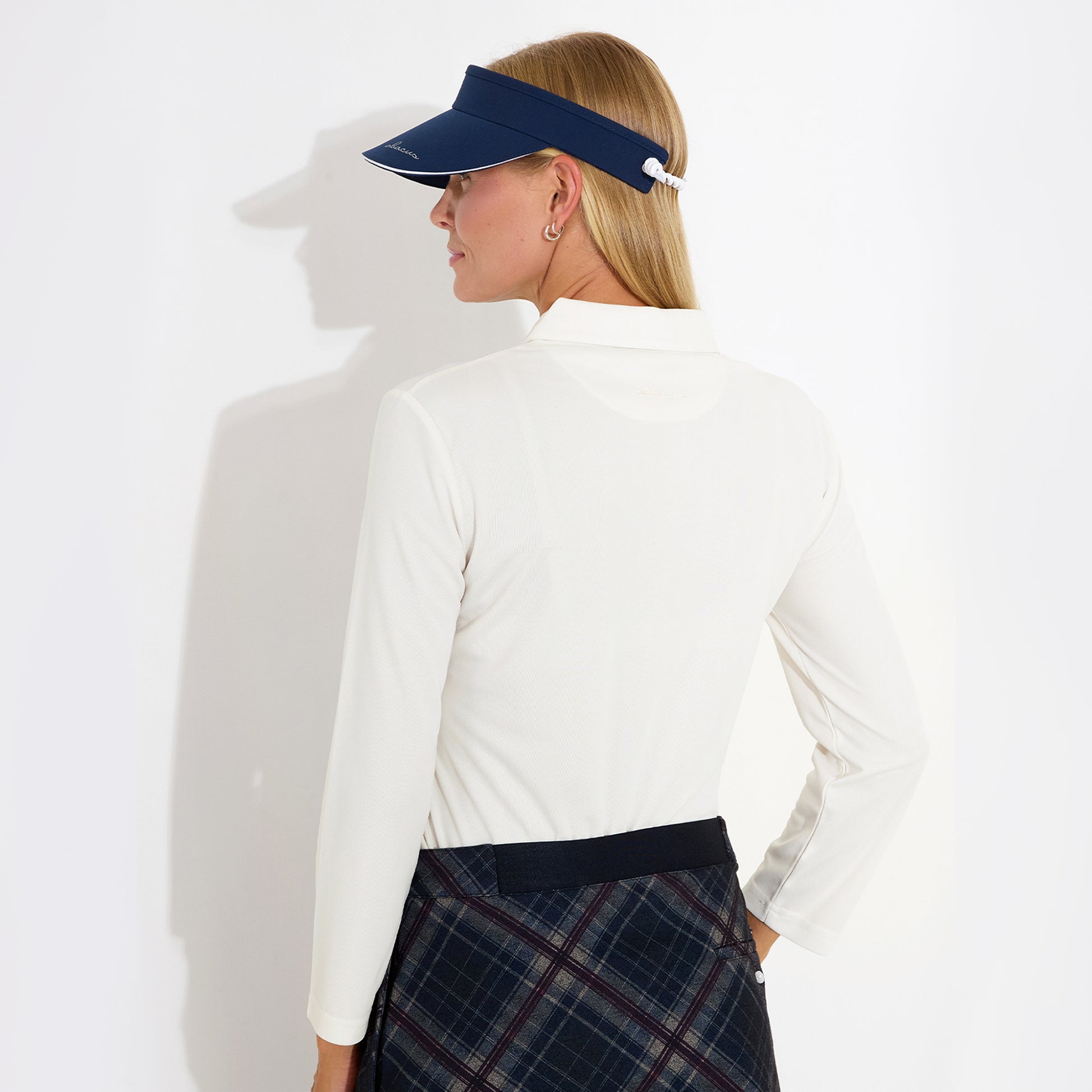 Abacus Ladies 3/4 Sleeve Polo with Neat Neck line and Pretty Pearl Detail