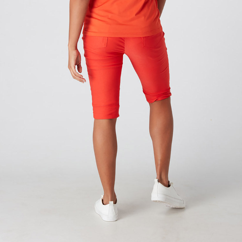 Swing Out Sister Ladies Pull-On City Shorts in Luscious Red