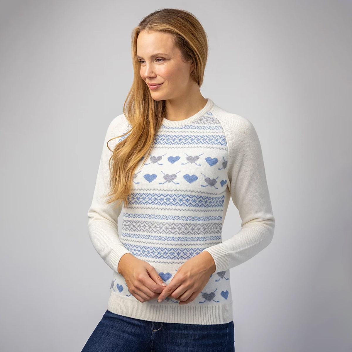 Glenmuir Ladies Merino Blend Fairisle Sweater