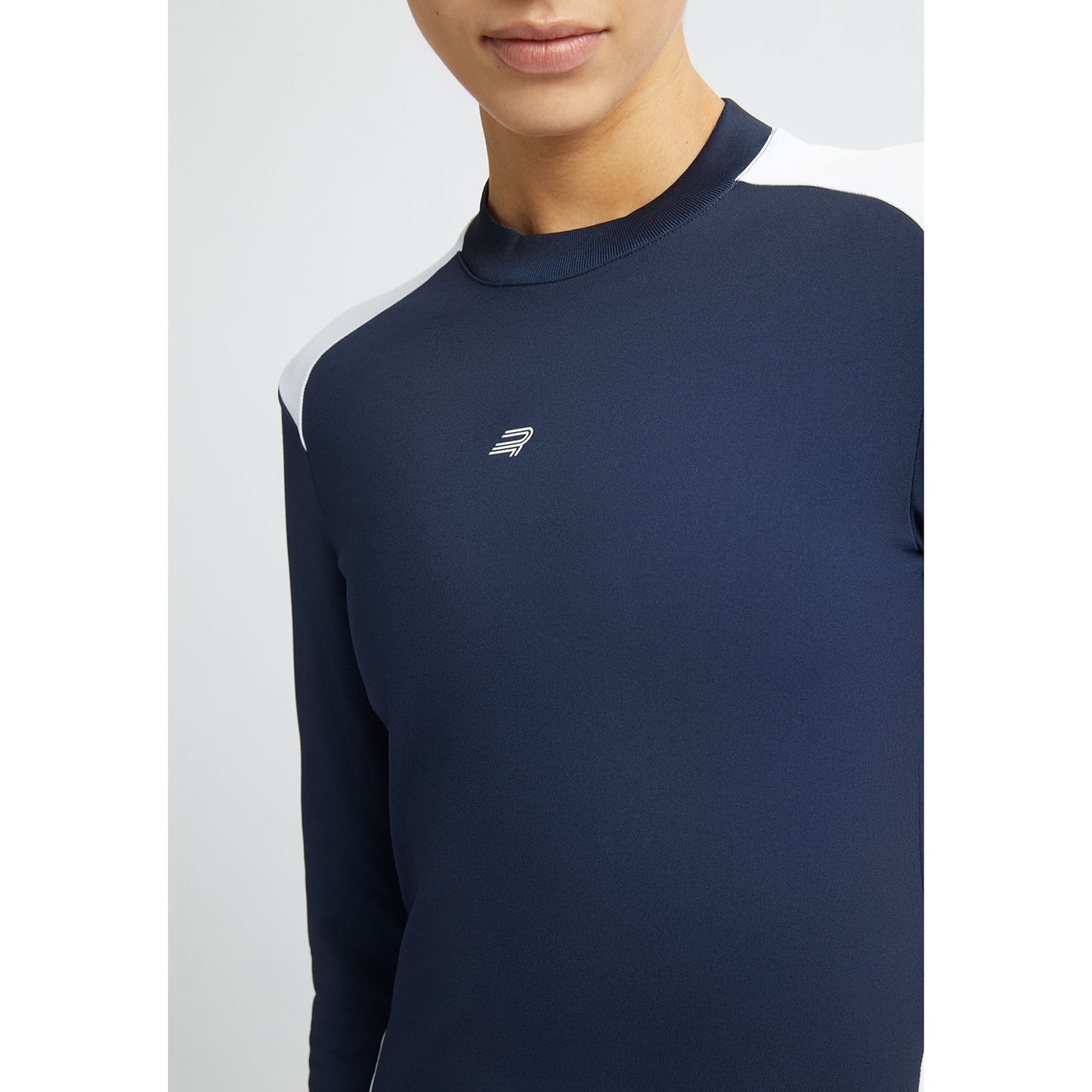 Rohnisch Ladies Navy Blue Long Sleeve Top with Brushed Inner