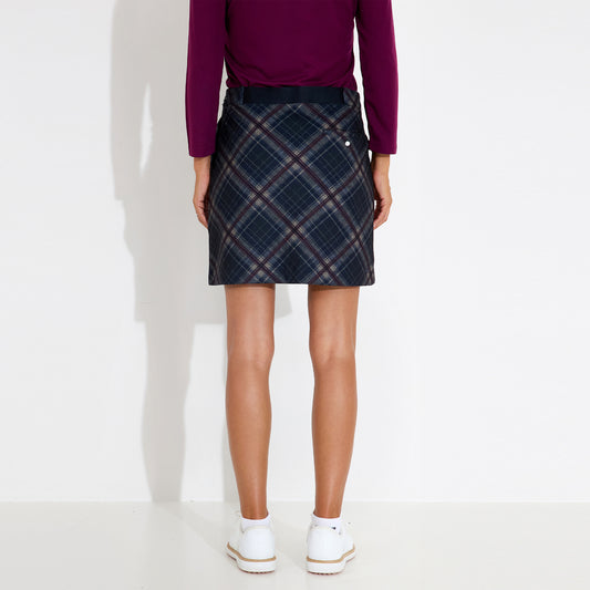 Abacus Ladies Pull-On Skort with Striking Tartan Print - Comfortable & Ready for the Course