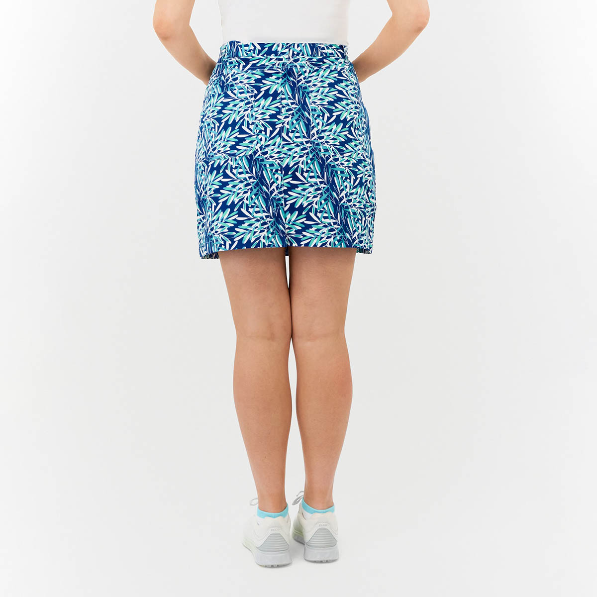 Pure Golf Ladies Skort with Side Zip in Palm Print Design