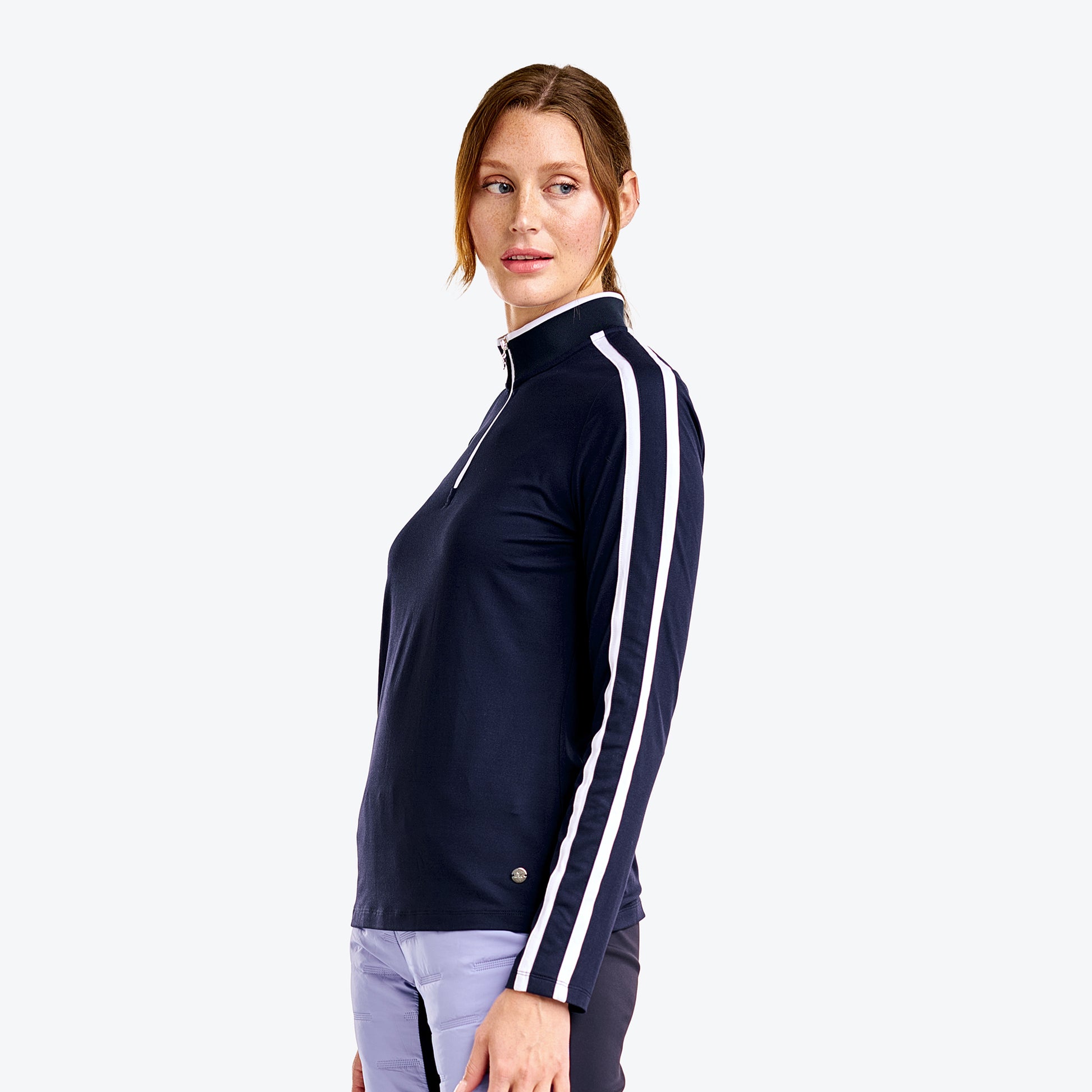 Nivo Ladies Performance Golf Top in Navy