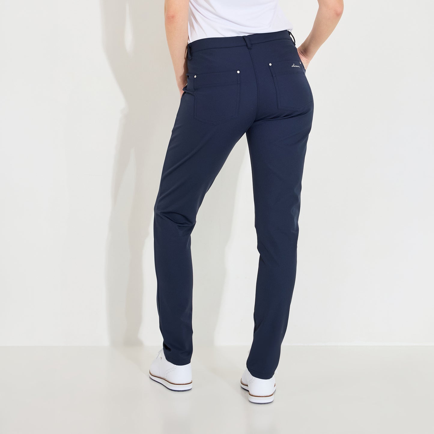 Abacus Ladies Elite Mid Waist Trousers in Navy
