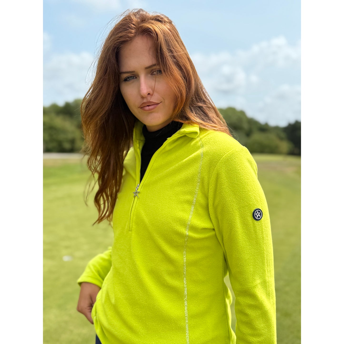 Swing Out Sister Ultra-Soft 1/4 Zip Fleece with Silver Thread Contour Seams