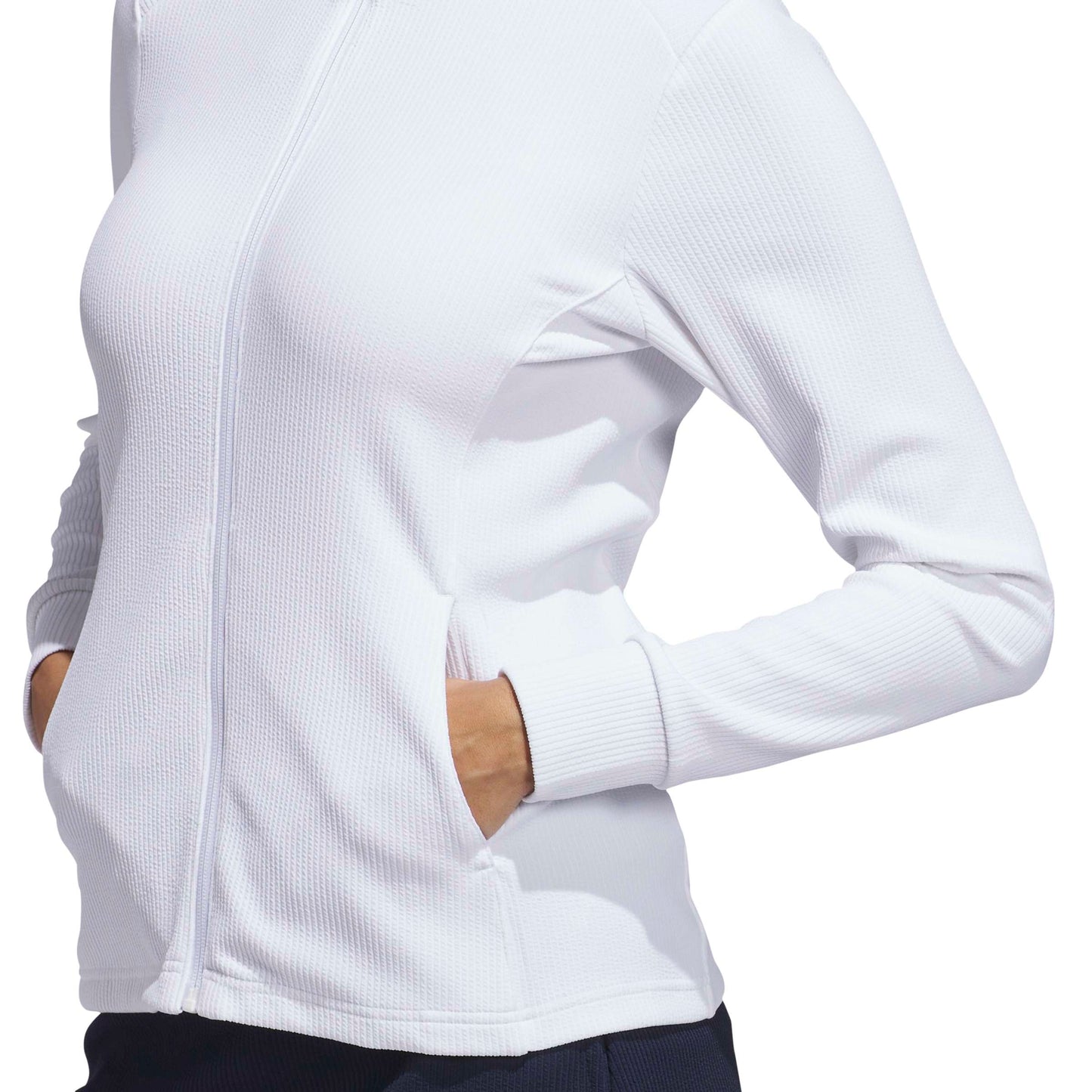 adidas Golf Ladies Full-Zip Textured Jacket – Lightweight Layering for Everyday Wear & On-Course Comfort