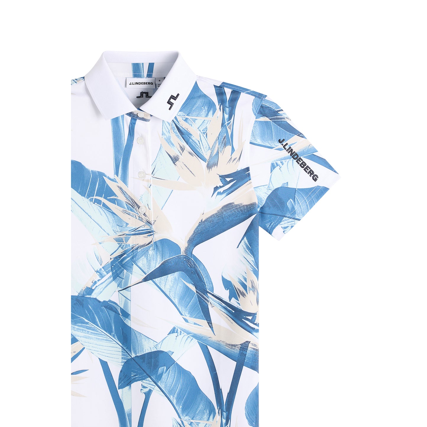 J.Lindeberg Ladies Tour Tech Printed Polo - Feminine Performance with Effortless On-Course Style