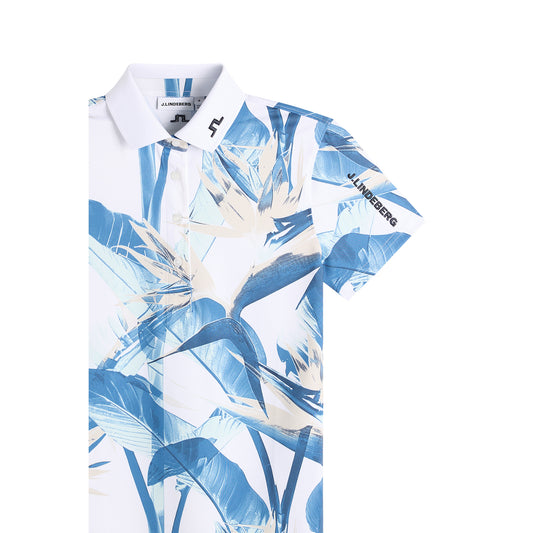 J.Lindeberg Ladies Tour Tech Printed Polo - Feminine Performance with Effortless On-Course Style