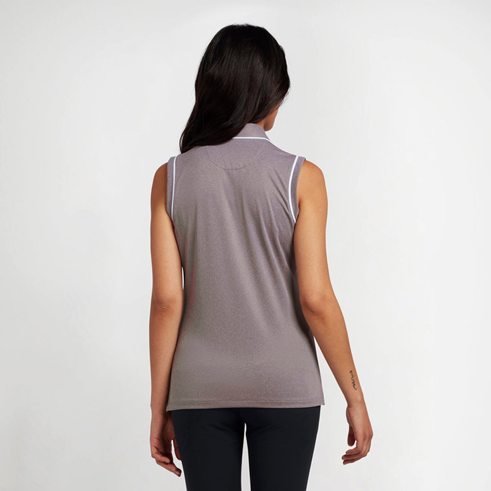 Original Penguin Ladies Sleeveless Polo in Ristretto