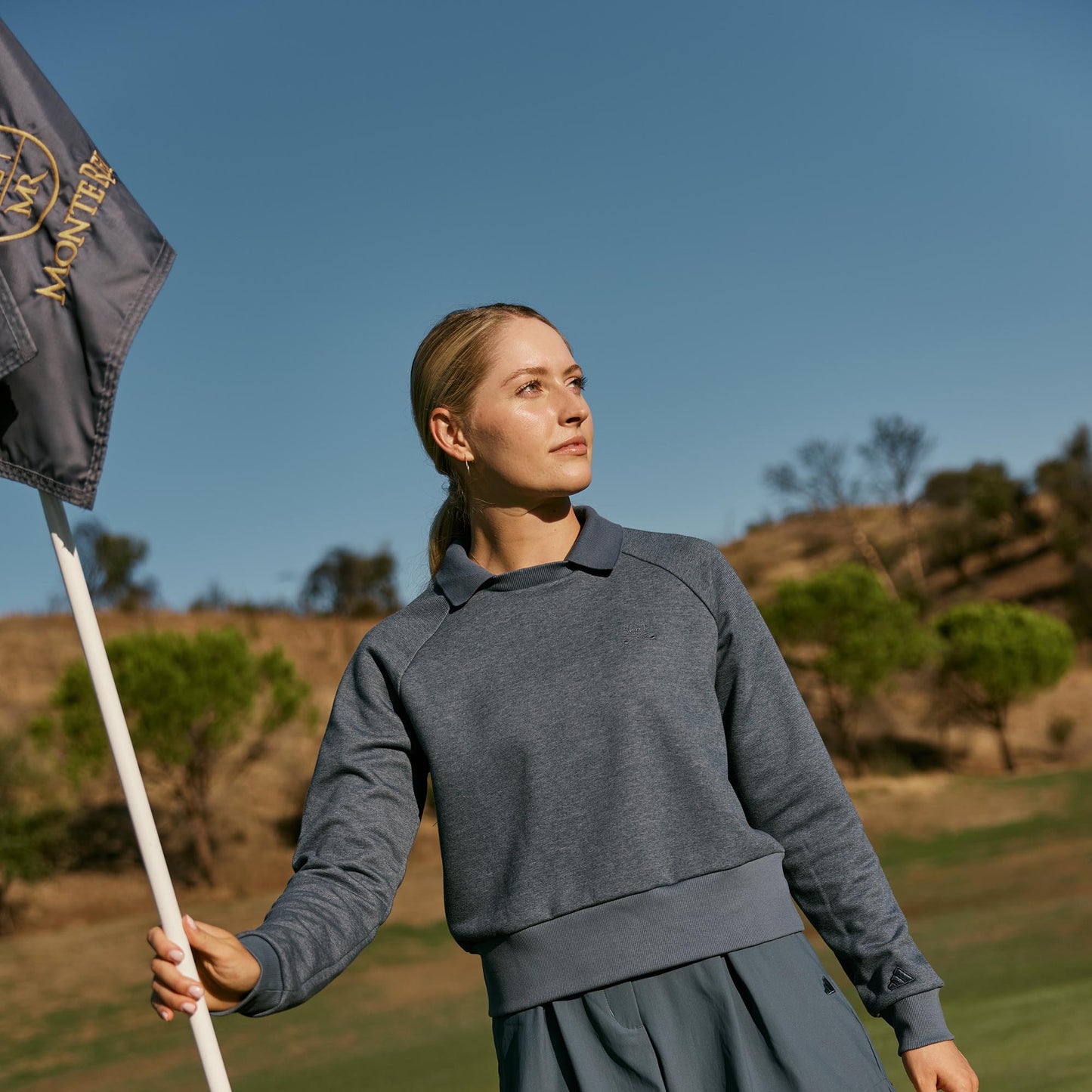 adidas Ladies Go-To Golf Sweatshirt in Preloved Ink