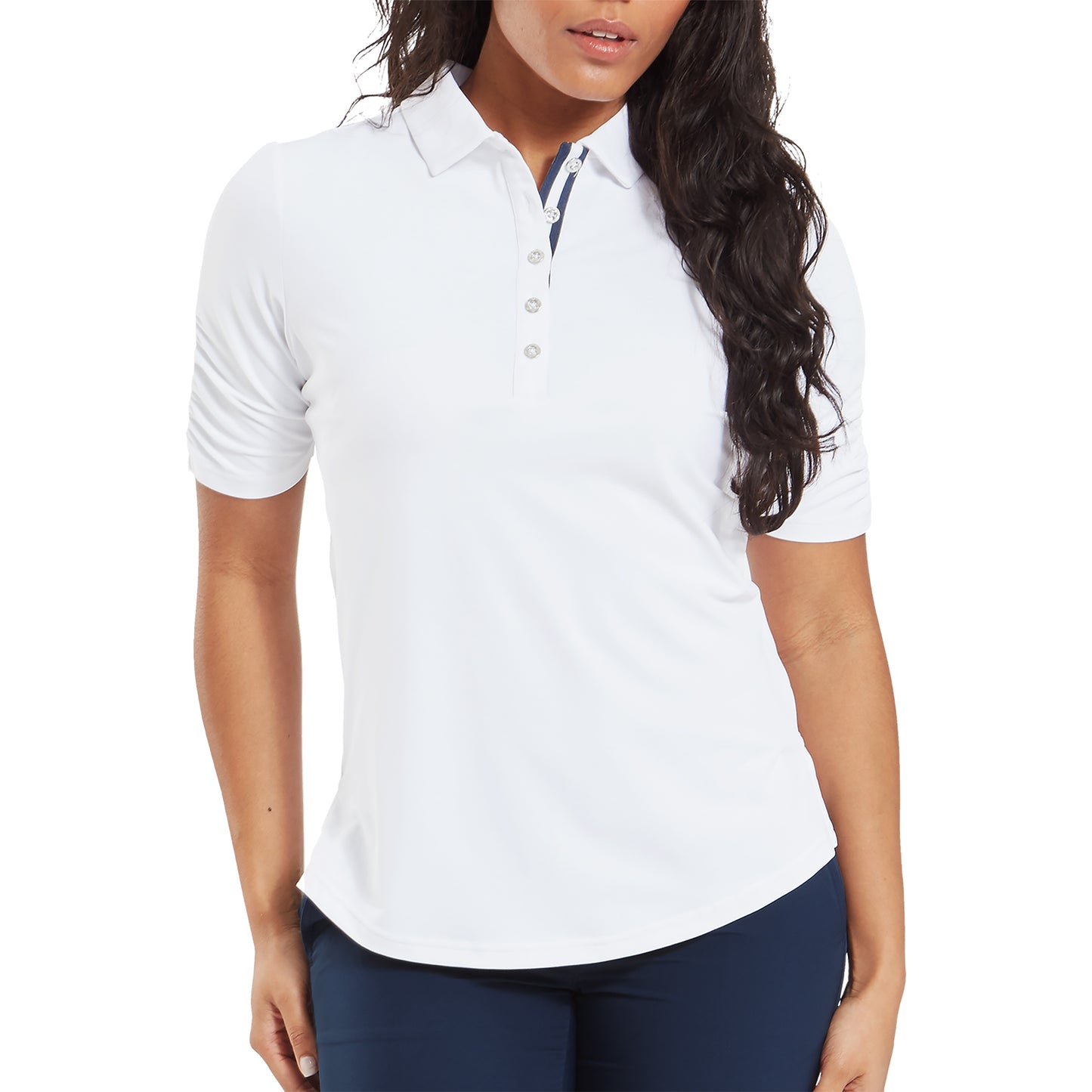 FootJoy Ladies Half Sleeve Polo with Ruched Detail