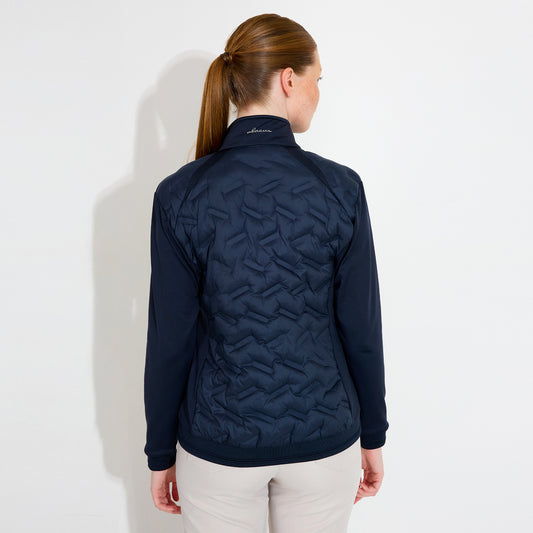 Abacus Ladies Quilted Hybrid Jacket in Navy