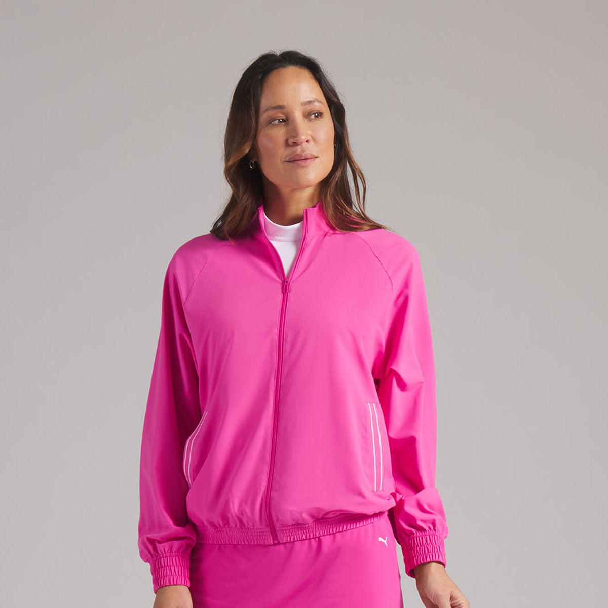 Puma Ladies Golf Wind Jacket Functional & Feminine with Swing Ready Back Detail