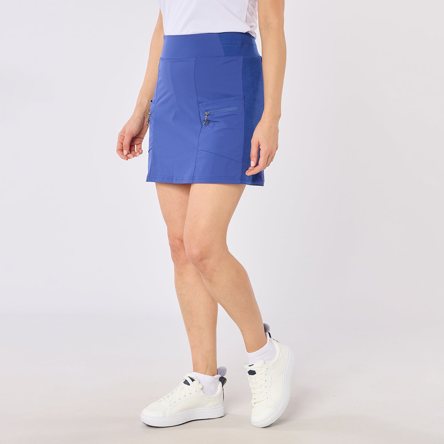 Swing Out Sister Ladies Lightweight Pull-On Skort with Neat Pocket Detail & Comfort Waistband for A Smooth Silhouette