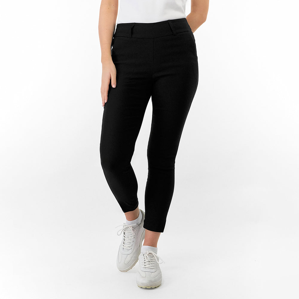 Pure Golf Ladies Pull-On Trouser in Black - Move Freely, Look Polished