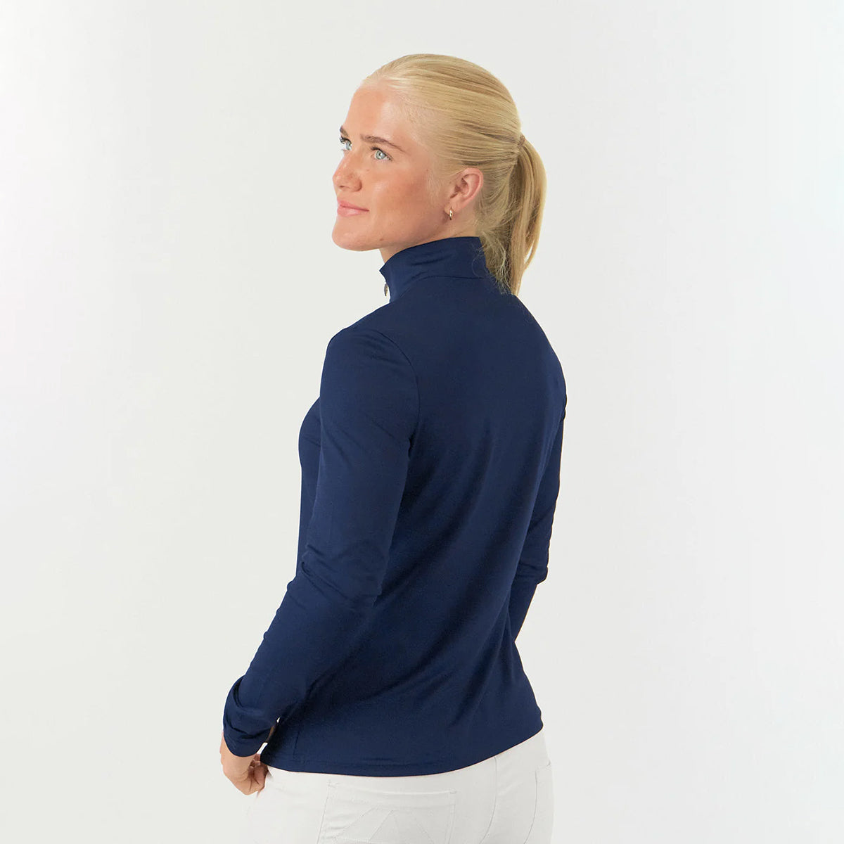 Pure Ladies Lightweight Mid-Layer Top in Navy