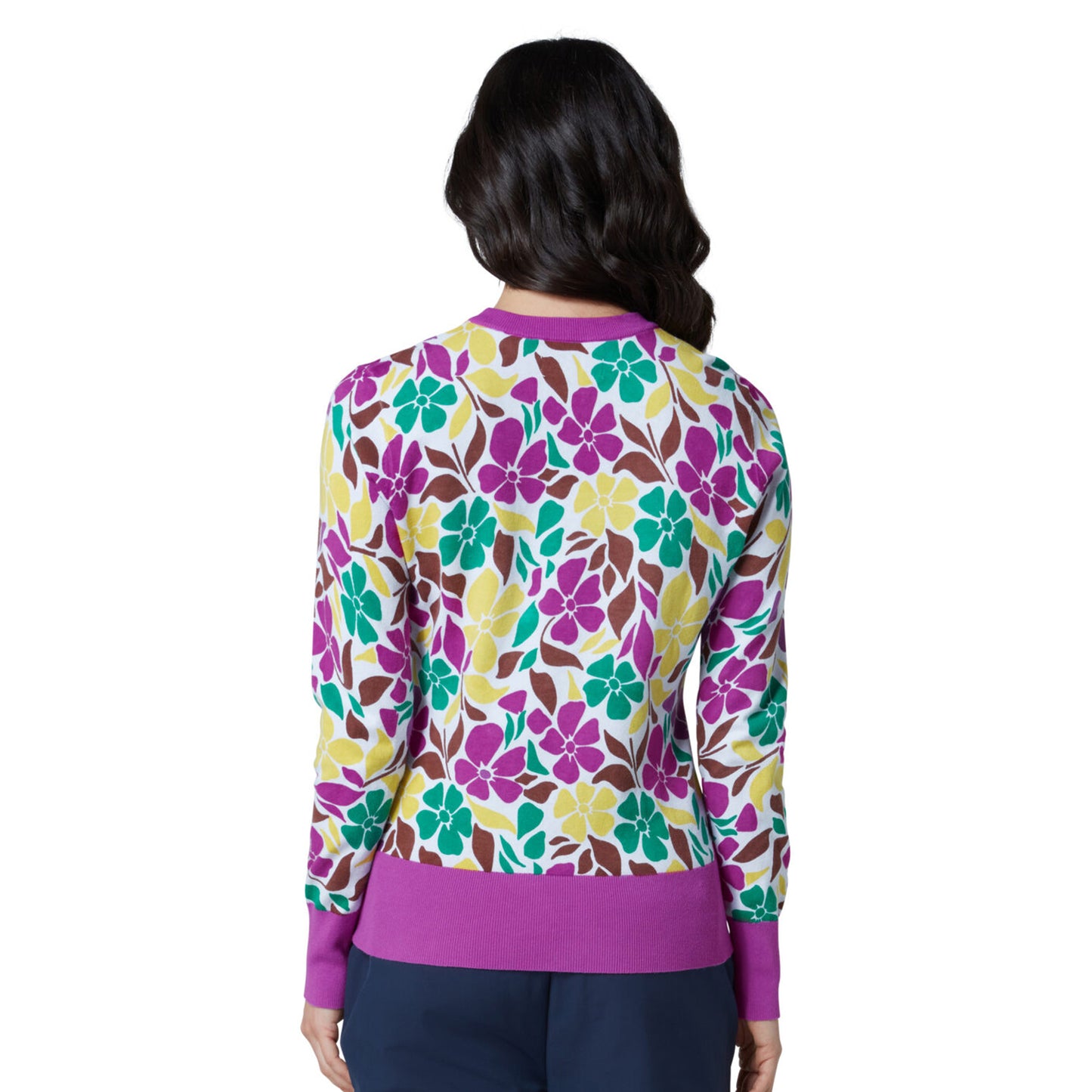 Original Penguin Ladies Floral Print Golf Sweater