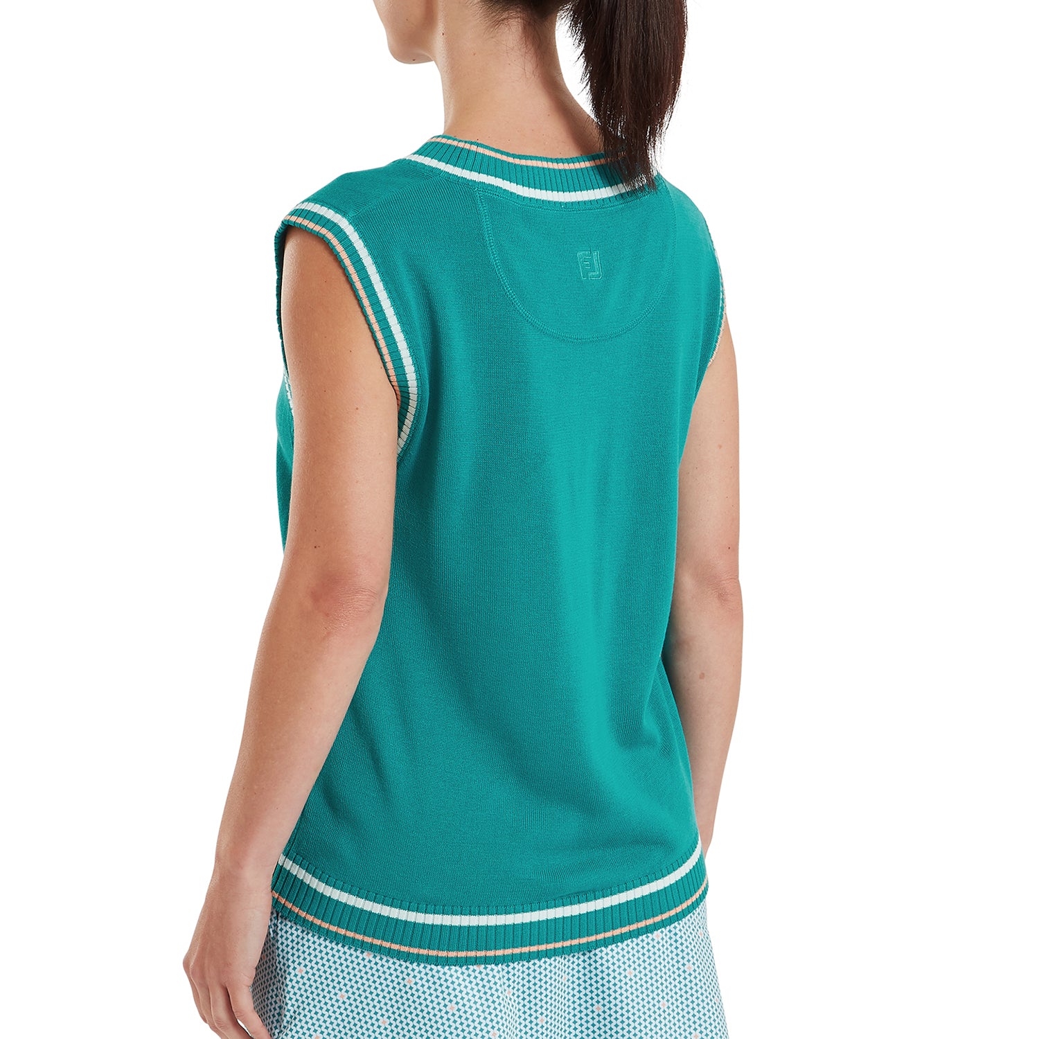 FootJoy Ladies Soft Wool Blend Sleeveless Sweater with Polished Preppy Edge