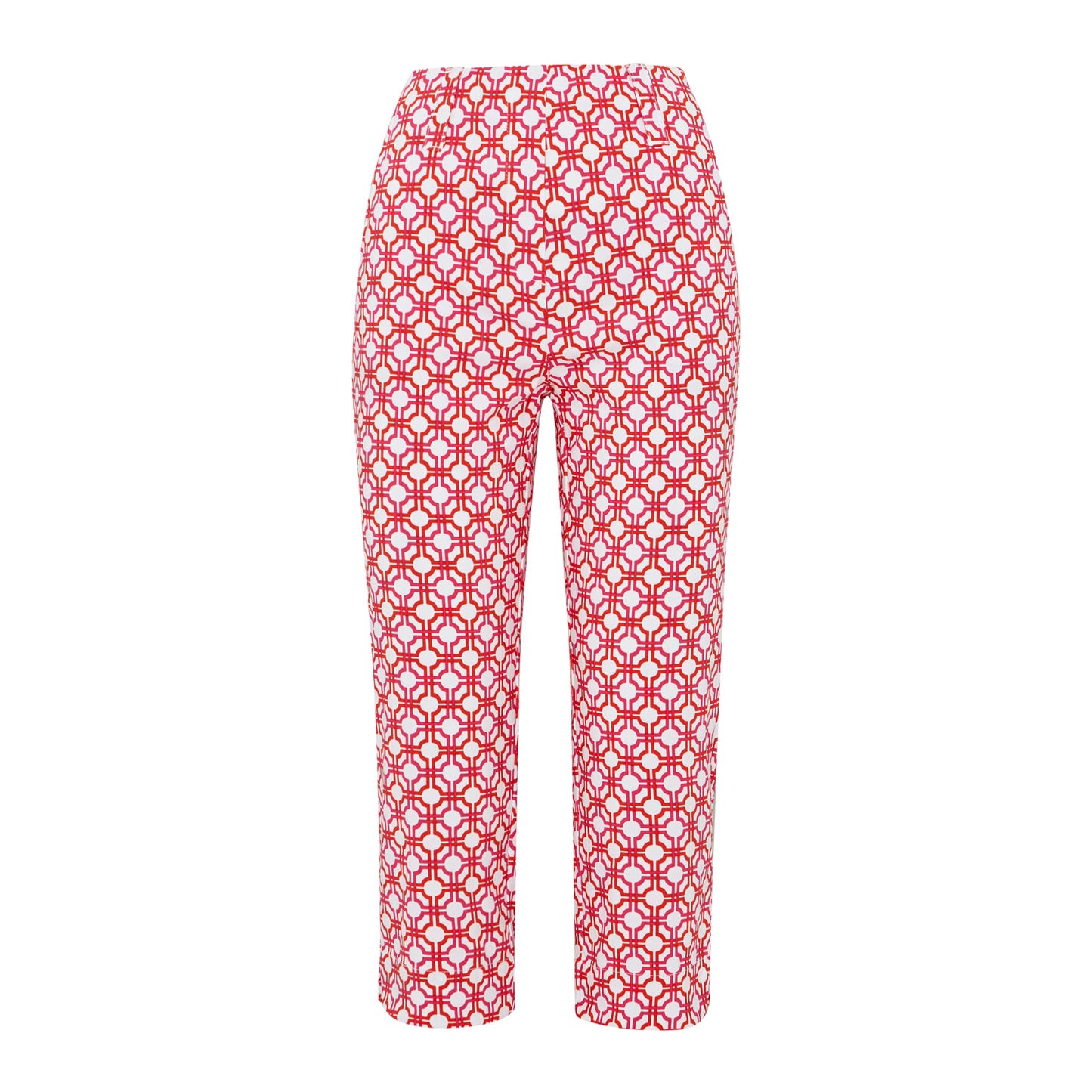 Swing Out Sister Ladies Pull-On Capris in Lush Pink and Mandarin with ...