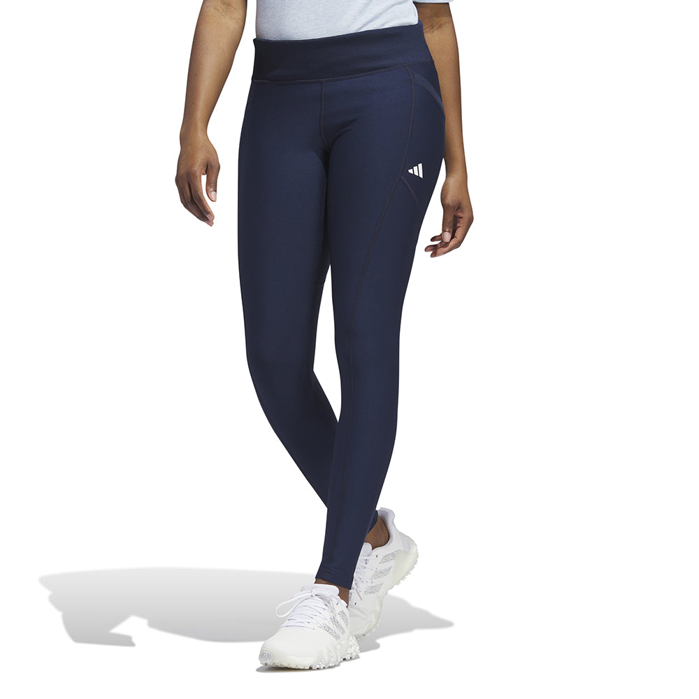 adidas Ladies Golf Leggings with Ribbed Waistband in Collegiate Navy