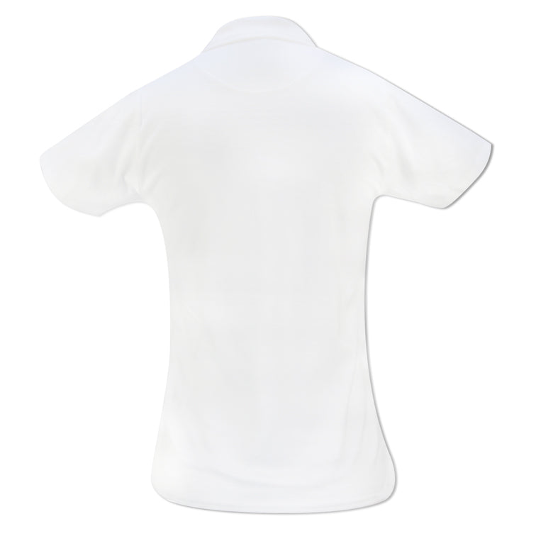 Glenmuir Ladies Pique Knit Short-Sleeve Polo with Soft Cotton Finish in White