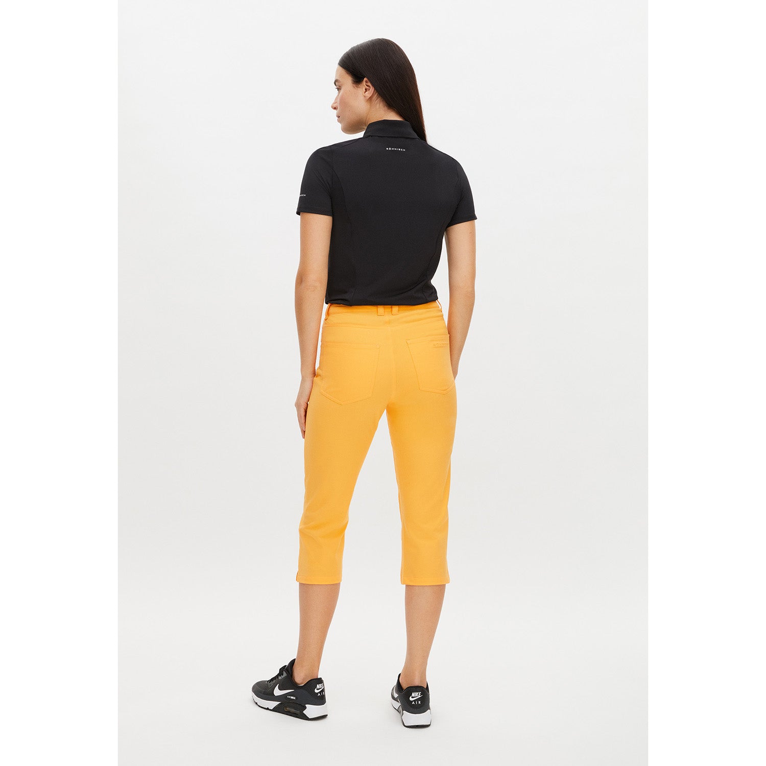 Rohnisch Ladies Chic Slim-Fit Capris in Blazing Orange – GolfGarb