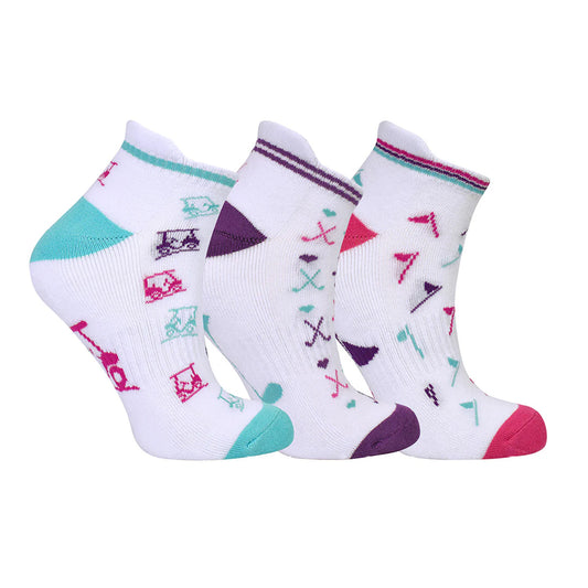 Surprizeshop Ladies 3 Pair Pack Golf Socks