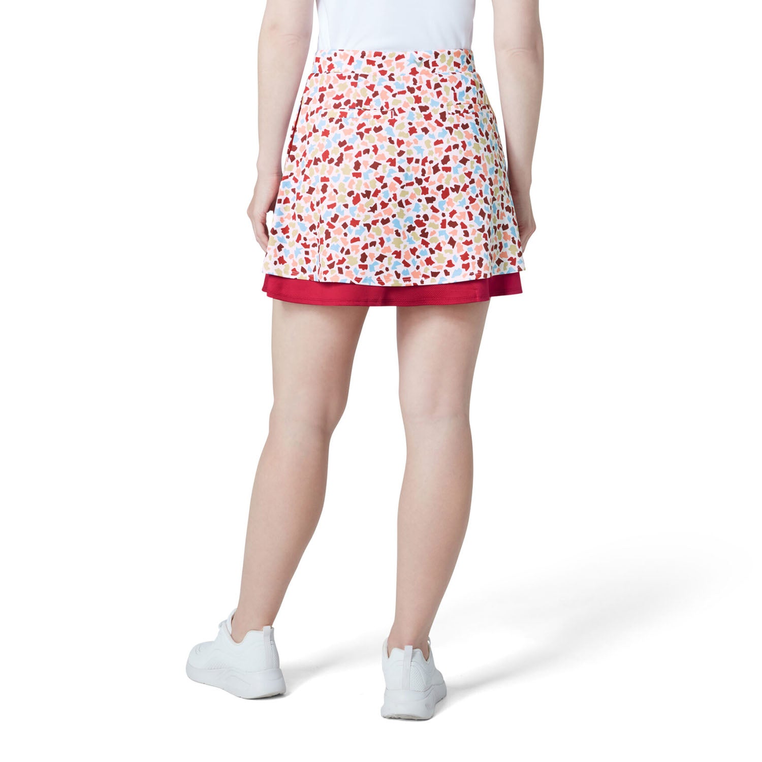 Callaway Ladies Double Layered Pull-On Print Skort with Flounce Hem